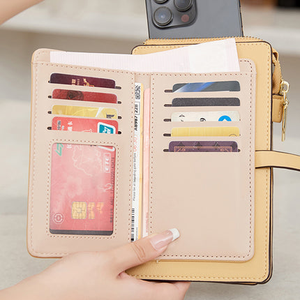 Women's Touch Screen Mobile Phone Bag Spring New Small Fresh Vertical Cross-Body Bag Multi-Functional Pu Soft Leather Buckle Small Square Bag