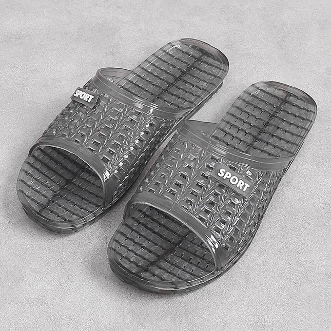 Crystal Slippers for Men in Summer, Versatile, Breathable, Home, Retro, Non-Slip, Anti-Odor, Wear-Resistant, Quick-Drying, Bathroom Bathing Slippers