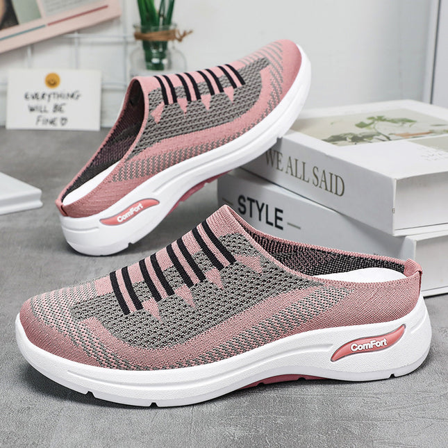 Kangtai Shoe Factory Women's Shoes 2026 Spring Collection Cross-Border Women's Shoes Casual Breathable Half-Slipper Mom Shoes
