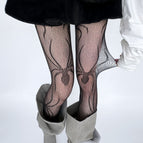 Big spider web - black / Fishnet stockings-one size fits all