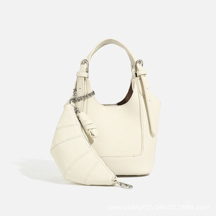 PU Lychee Bucket Bag Women / Sac Seau Litchi PU Femme