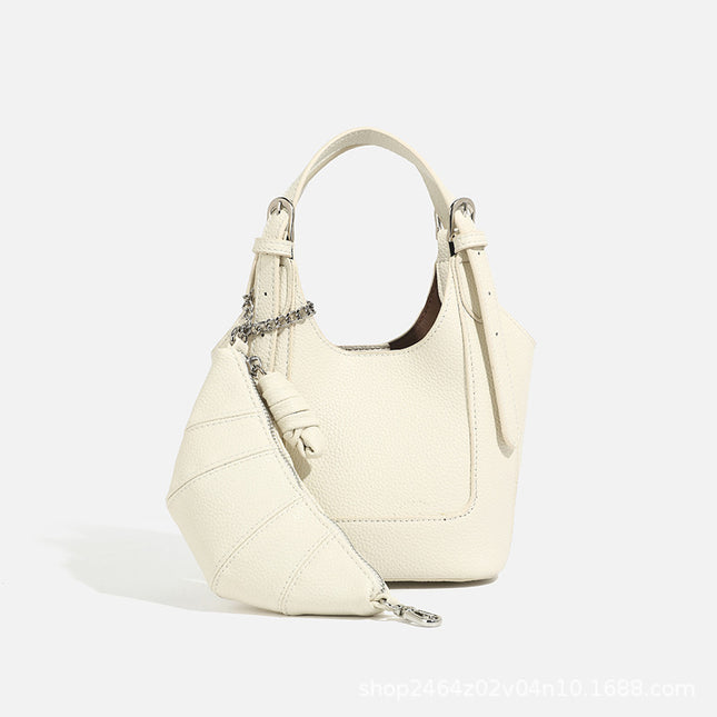 PU Lychee Bucket Bag Women / Sac Seau Litchi PU Femme