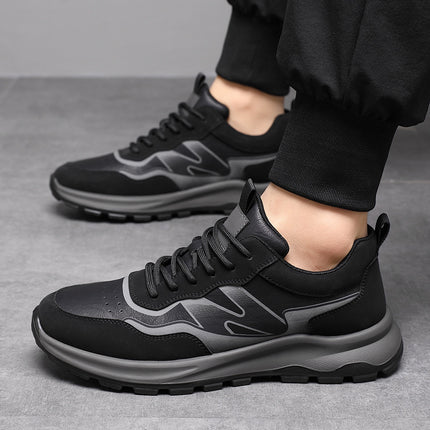 New Leather Men's Shoes, Casual Shoes, Sports Trendy Shoes, Men's Sports Thick-Soled Trendy Sports Shoes, Drop Shipping
