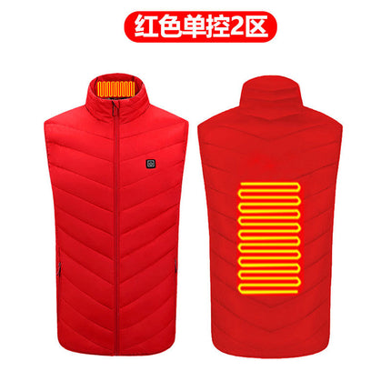 Cross-border Explosions Winter Heating Vest Three-gear Intelligent Adjustment USB Power Supply Cold-resistant Warm Heating Clothing for Men and Women