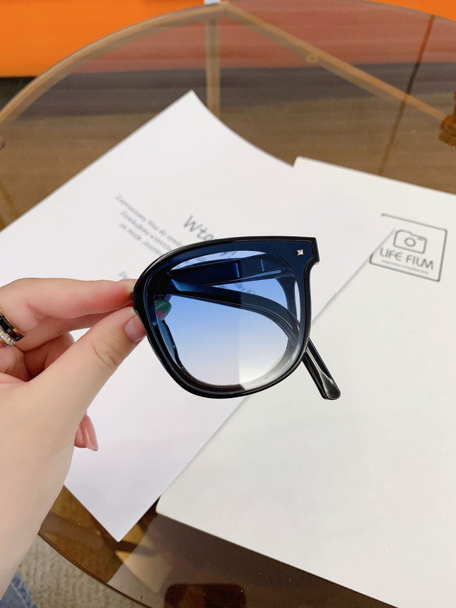 Cross-border new anti-ultraviolet foldable second-generation sunglasses women's ultra-light pocket large-frame sunglasses a generation of 25