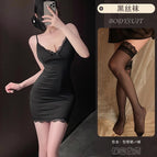 Black + black stockings / S