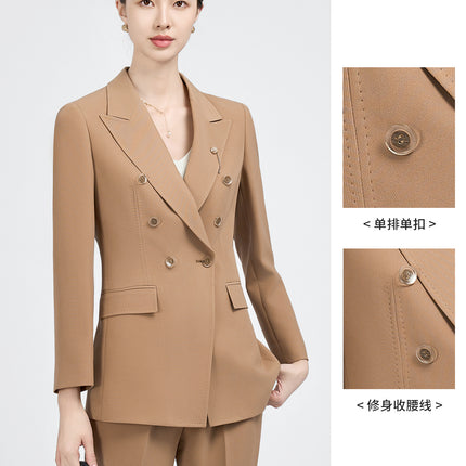 Professional Suit suit Fashion 2025 New High-end Temperament Goddess Fan Commuter Suit khaki Coat Women