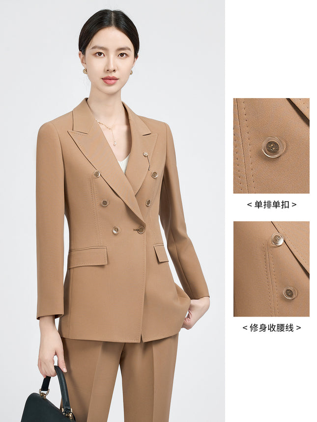 Professional Suit suit Fashion 2025 New High-end Temperament Goddess Fan Commuter Suit khaki Coat Women