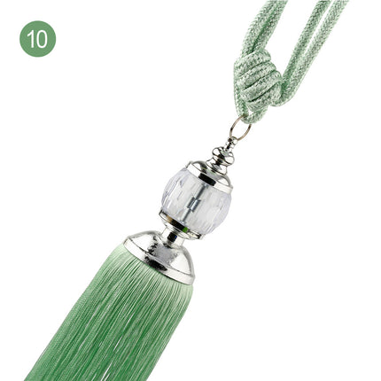 Exquisite and Popular Large-Sized European-Style Decorative Crystal Ball Tassel Curtain Tie Rope Pendant Weaving