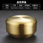 13cm Korean-style bowl (gold with lid)