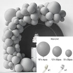 Gray solid color 86pcs suit (free dispensing ribbon balloon chain)