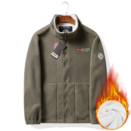 Export to Norway! Functional Outdoor Cold Protection! Available in Large Sizes! Trendy Autumn and Winter Warm Polar Fleece Jacket