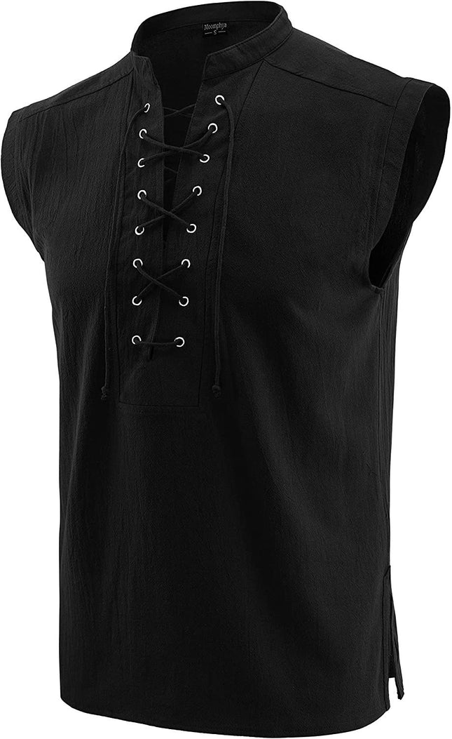 2025 Amazon Wish New Men's Clothing Medieval Clothing Retro Men's Short Vest Halloween Costume