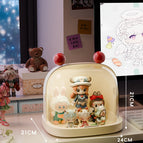 Space capsule blind box display box [cream white + red ball]