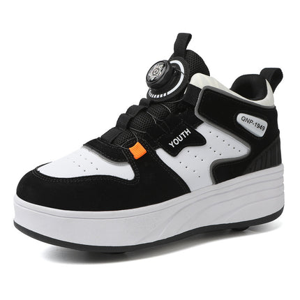 Wholesale children's heloo shoes for boys and girls outdoor sneaker four-wheel detachable walking skates foreign trade explosions