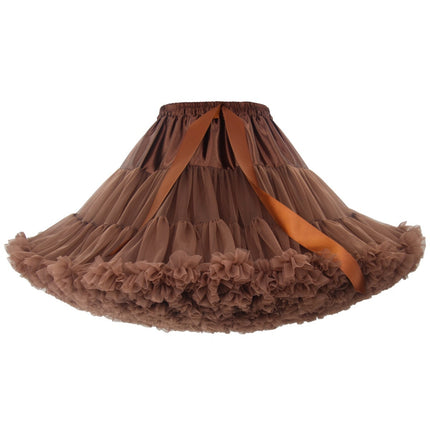Adult Petticoat Daily Style Ultra-Puffy Nylon Lolita Cloud Petticoat Seamless Marshmallow Violent Puffy Skirt