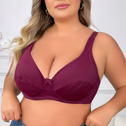A cross-border new European and American ultra-thin double-breasted steel ring lace underwear adjustable plus size bra bra bra