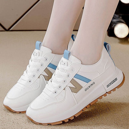 Cross-border Brand Broken Size Leather sneaker Women's All-match Autumn New Running Thick Sole Non-slip Fashion Student Shoes for Women