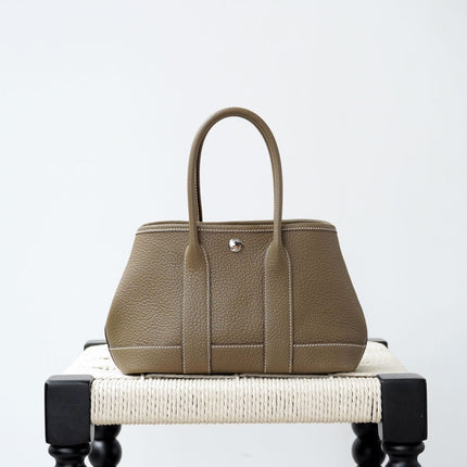 Handmade Waxed Thread 23Mini Garden Bag Ntogo First-Layer Cowhide Fashion Handbag High-End Feel Hand-Held Shoulder Bag