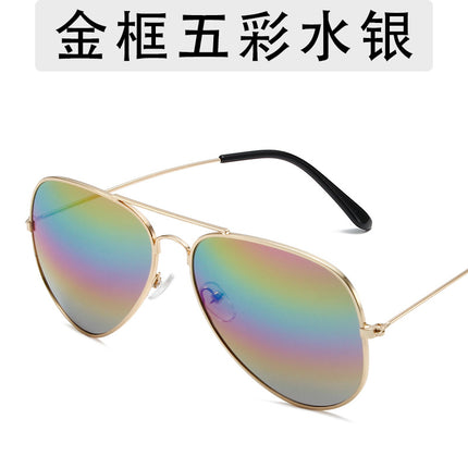 3025 fashion aviator goggles men and women personalized hip-hop all-match sunglasses 3026 colorful ocean sunglasses
