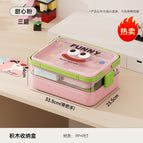Three-layer building block storage box-sweet heart powder