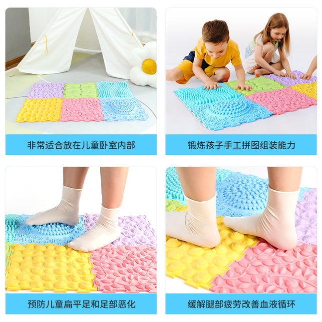 Spot Wholesale Kindergarten Three-Dimensional Acupressure Board Sensory Tactile Large Sports Training Crawling Mat Toy Foot Massage