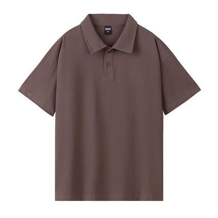 260 grams of heavy 32 double yarn cotton fashion lapel short sleeve POLO shirt men's and women's street trend can be customized