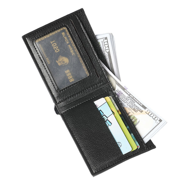 Cross-Border Supply Pu Leather Multifunctional Short Men's Wallet Fashion Foreign Trade Hot-Selling Card Holder Men's Wallet