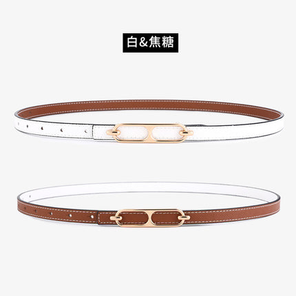 Double-sided Use Women's Small Belt Decoration with Dress Waistline Decoration Trousers Small Belt Simple and Generous