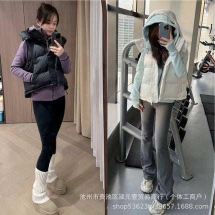 Lulu Original Wunder Puff Four-Panel Vest Bread-Style down Jacket Short Hooded Women's Coat