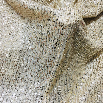 3mm straight sequins embroidered stretch mesh vertical embroidered beads fabric dress wedding dress stage clothing fabric wholesale