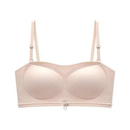 Strapless Bra for Women, Push-Up, Non-Slip, Small Breasts, Large Support, Anti-Exposure, Invisible, Traceless Tube Top, Beautiful Back Bra