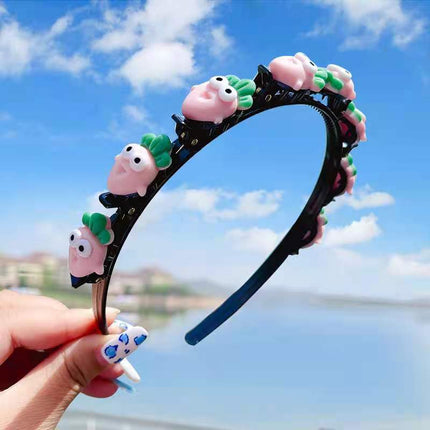 Girls Princess Korean Style Korean Style Internet Popular Pressed Hair Non-Slip Hair Accessories Fresh Sweet Headband 2022 Children Broken Hair Band