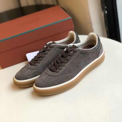 Guangdong Pure Original~Lp~Men's and Women's Moral Training Shoes Genuine Leather Lace-Up Casual Round-Toe Flats Sports Shoes Men's Sneakers Trendy