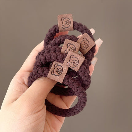 High-End Black Ponytail Hair Rope, Durable Large Intestine Hair Tie, Small Intestine Headband, Scalp Band, Headband, Women's Hair Accessories, Leather Case