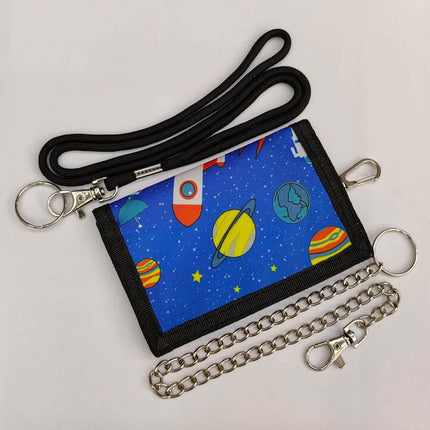 Printed Folding Children's Wallet Boys 2024 Student Cartoon Coin Purse Anime Zipper Girls Wallet Storage