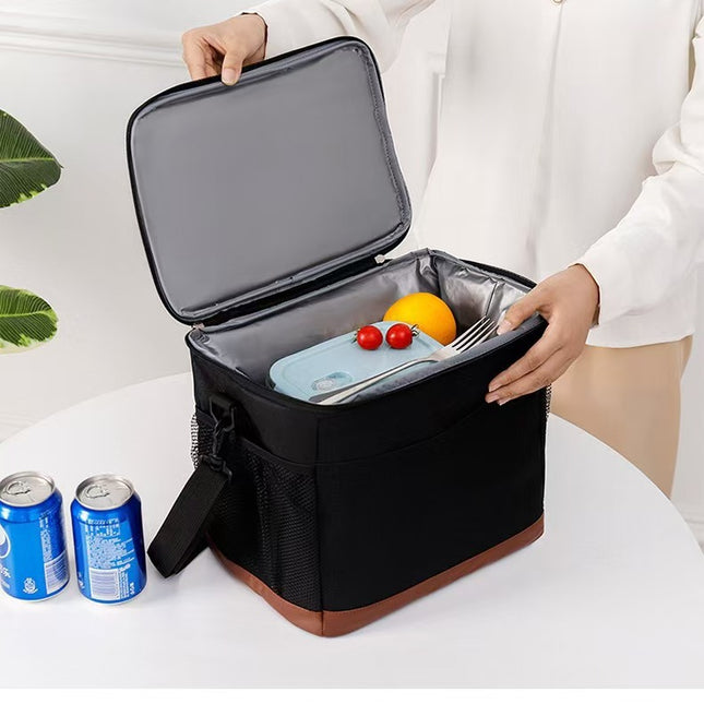 Factory Direct Sales Large-Capacity Insulated Bag Portable Shoulder Lunch Bag Portable Lunch Bag Thermal Insulation Cold Preservation Ice Bag