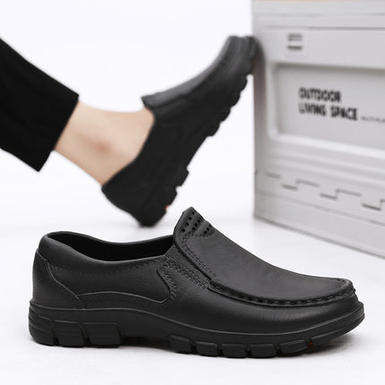 Large Size Cross-Border Hotel Kitchen Chef Shoes Non-Slip and Oil-Proof Men's Catering Work Shoes Low-Top Slip-On Kitchen Shoes