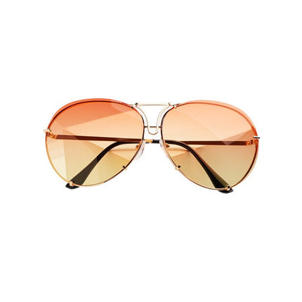 Toad-Shaped Sunglasses 2025 New Fashion Retro Sunglasses European and American Large Frame Women's Metal Sunglasses Ins