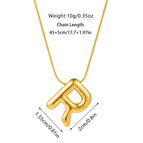 R necklace / Gold - with chain