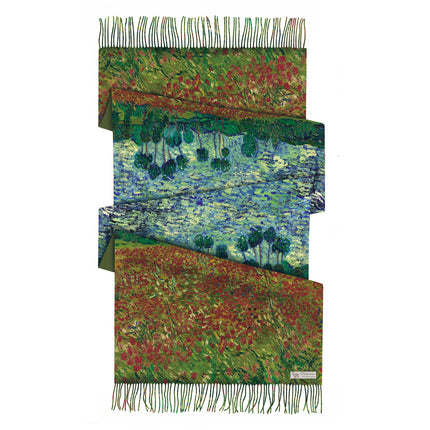 Winter Fashionable and Versatile Van Gogh Oil Painting Series Starry Sky Ladies Imitation Cashmere Long Scarf for Mother Shawl Warm Scarf