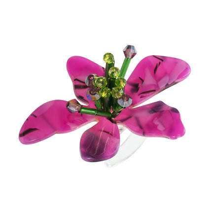 Cross-border New Trend Bohemian Flower Ring Women's Personality Exaggerated Elegant High Quality Ring Hand Jewelry