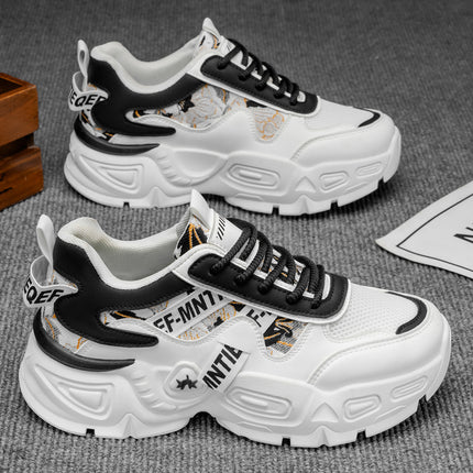 Men's Shoes 2025 New Summer Mesh Breathable Popular Youth Sports Shoes Casual Thick-Soled Running Dad Shoes for Men