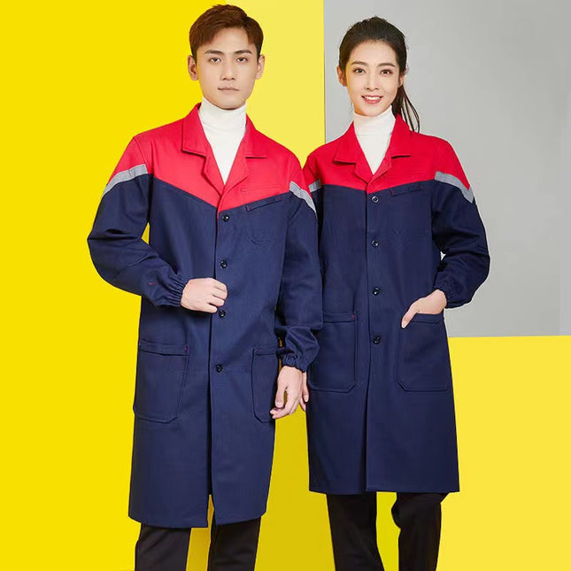 gown men's overalls women's work protection clothing wear-resistant overalls for work long factory workshop apron sleeves for work
