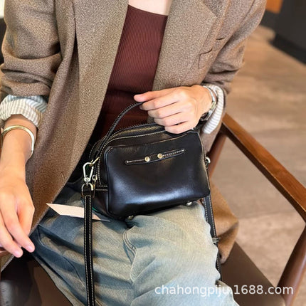 Bags, Crossbody Bags, Women's Versatile Handbags, Cowhide New Style, Niche Design, Genuine Leather Women's Bags, High-End Shoulder Bags