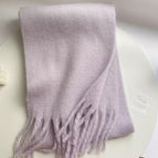 [light purple]#Solid color thickened scarf / 175cm or more