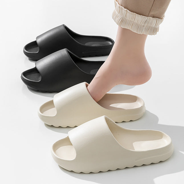 Sandals and Slippers Women's Thick-soled Simple Summer Indoor Silent Soft-soled Bathroom Bath Wear-resistant Couple's Outer Wear Men's Slippers
