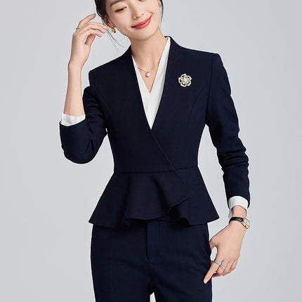 High-end Suit Dress Women's New Autumn High-end Professional Temperament Jewelry Shop Beauty Salon Hotel Front Desk Work Clothes