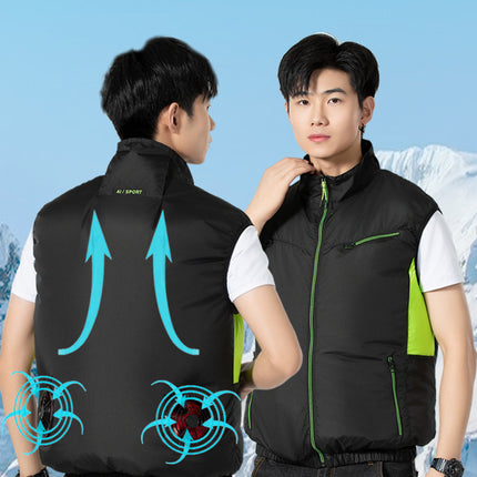 New sleeveless fan clothing air conditioning clothing summer outdoor heatstroke cooling clothes with fan Japan and South Korea cross-border wholesale