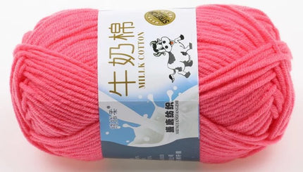 Five-Strand Milk Cotton Wool Ball Wholesale Medium Thick Thread Crochet Doll Shoes Scarf Handmade DIY Knitting Material Package